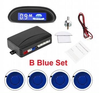 Комплект парктроник 4 датчика Синий