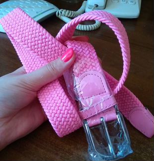 Ремень тканевый, прорезиненный. 105 см. Новый