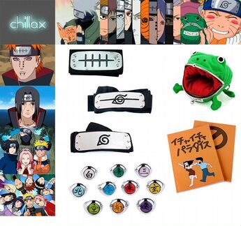 Повязка из Наруто, кольца акацки, кошелек жаба