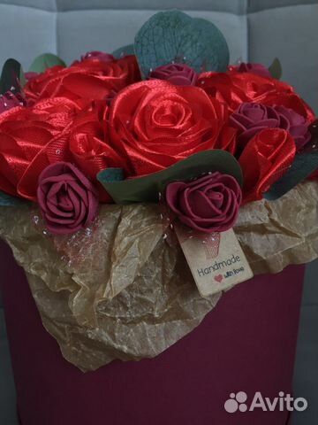 Цветы Букет из атласных лент