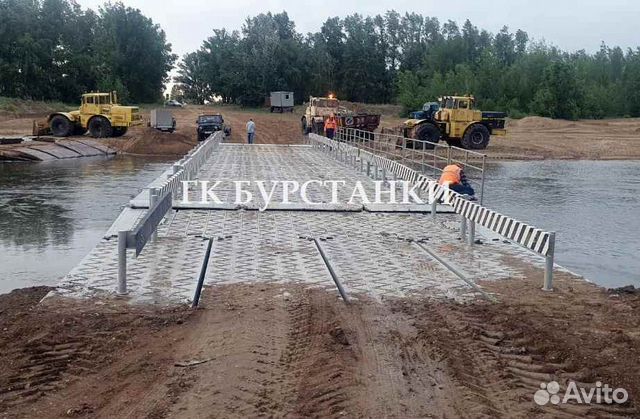 Наплавной понтонный мост автодорожный