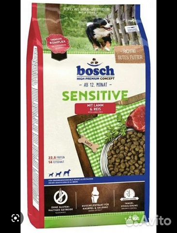 Корм/собак 15 кг bosch sensitive с ягнёнком