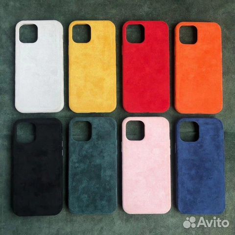 Чехол замшевый Silicone Case iPhone 11 и 12 )