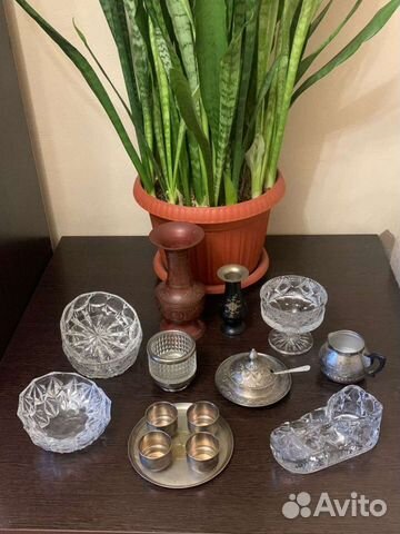 Хрусталь, мельхиор, вазы латунь и др. СССР