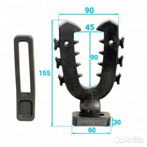 Крепление-рогатка малое с изогнутым основанием
