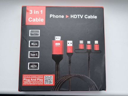 Кабель шнур адаптер hdmi Micro usb type c