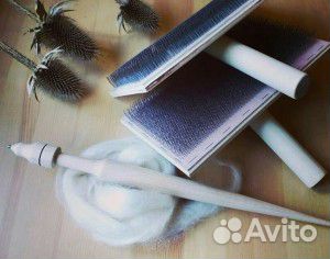 Прядение собачей,овечей шерсти