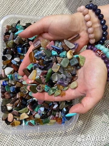 Микс минералов галтовка без дырочек 50 грамм кучка