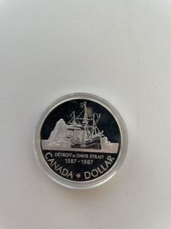 1 доллар Канада 1987г. Серебро
