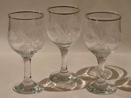 Фужеры. Бокалы. Стекло. СССР. Цена за 3 штуки