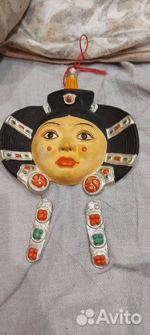 Винтажная Маска папье маше Монголия