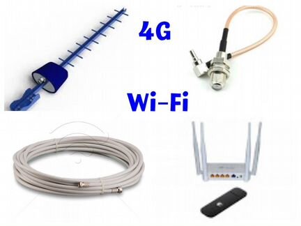 Усилитель сигнала 4G LTE1800 17 дБ с Wi-Fi