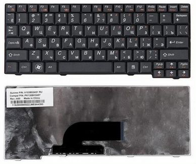 Клавиатура Lenovo S10-3C шлейф право черная