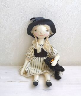 Кукла Ведьмочка авторская интерьерная текстильная