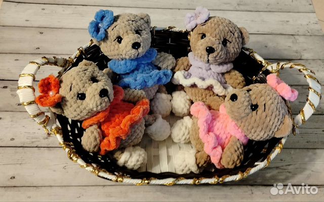 Мягкие вязаные игрушки ручной работы