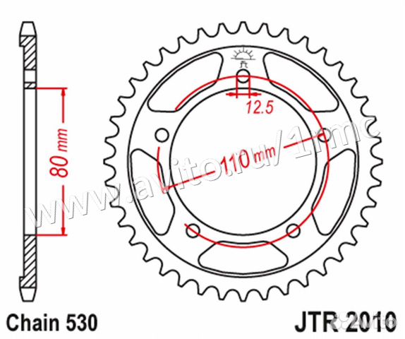 Звезда задняя JT JTR2010.46 Triumph Trophy, Tiger