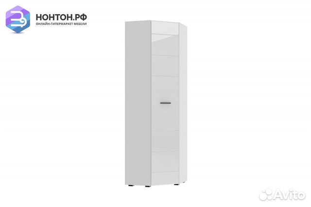 Шкаф угловой Gloss белый глянец / белый бриллиант