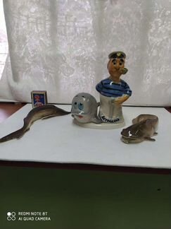 Фаянсовая композиция на морскую тему и гигантская