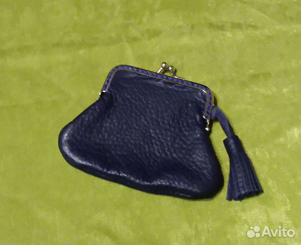 Мини - кошелёк из кожи с фермуаром