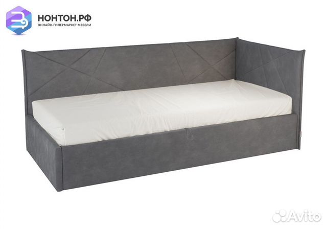 Кровать Бест 0.9 темно-серая