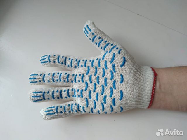 Перчатки рабочие хб строительные (волна ) 10 класс купить в Москве ...