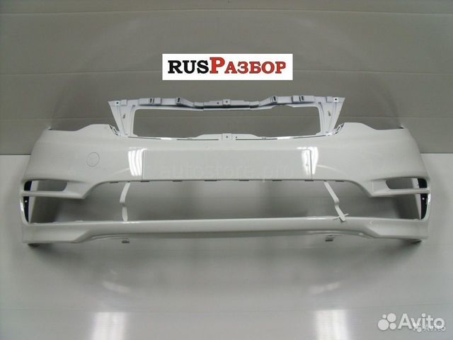 Бампер Киа Рио 2015 окрашенный Белый PGU