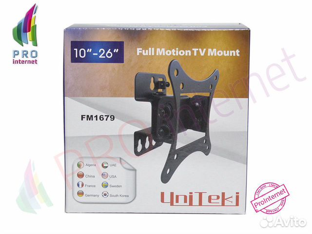 Кронштейн для Тв Uniteki FM1679,Черный