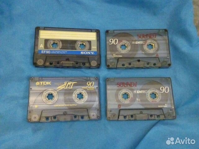 Аудиокассеты с записью 4штуки
