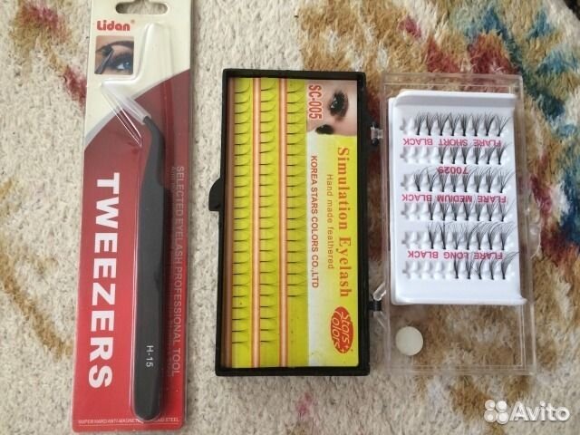 Пинцет для наращивания ресниц и реснички