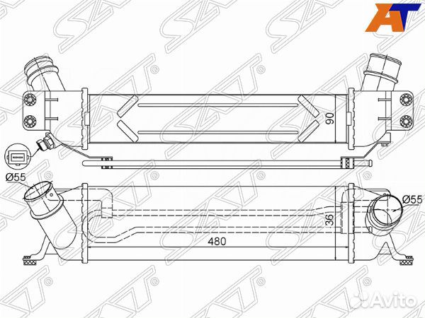 Радиатор интеркулера hyundai H1/starex 08