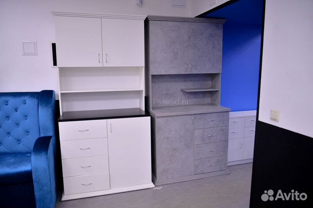 Лаборатория 3318 белая, чёрная столешница