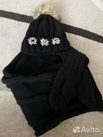 Комплект шапка, шарф