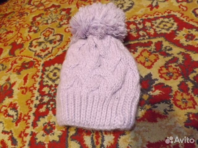 Шапка детская сиреневая новая