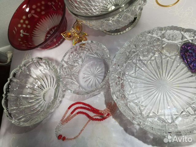 Вазы-салатники большие хрусталь