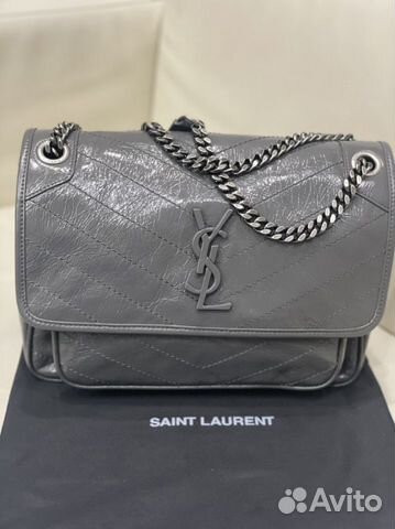 Сумка женская ysl niki серая