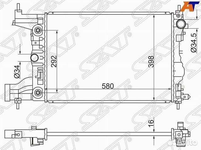Радиатор охлаждения двигателя SG-CH0006-1 Chevrole