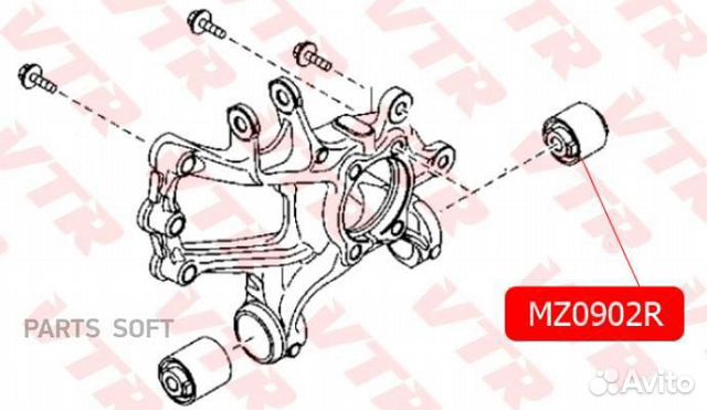 VTR MZ0902R Сайлентблок задней цапфы задний