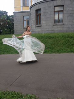 Кружевное свадебное платье «рыбка» 40 размер