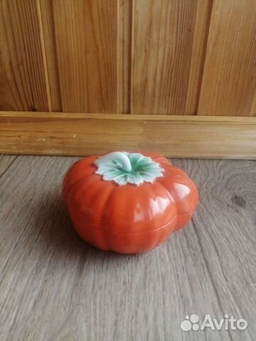 Масленка фарфоровая помидор Вербилки СССР