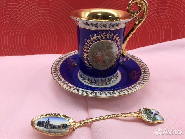 Чашка с блюдцем гдр фарфор