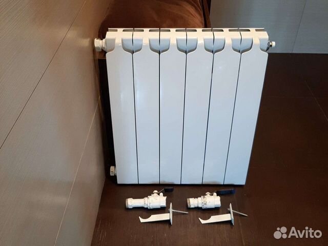 Биметаллический радиатор Sira 500, 6 секций, краны купить в Москве ...