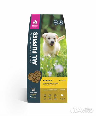 Корм All Dogs полнорационный корм для щенков