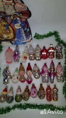 Елочные игрушки ссср,винтаж,цирк.клоун.собачка.лев