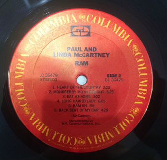 LP Paul And Linda McCartney Ram 1980 USA