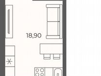 Квартира-студия, 23,8 м², 26/26 эт.