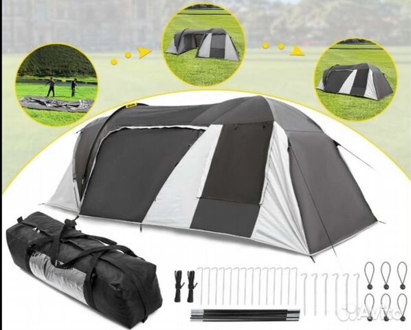 Палатка 6-месная 2 комнаты