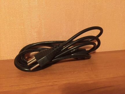 Кабель питания чёрный силовая вилка тип L