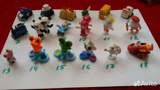 Игрушки из Киндер сюрприза, Чупа Чупс и др