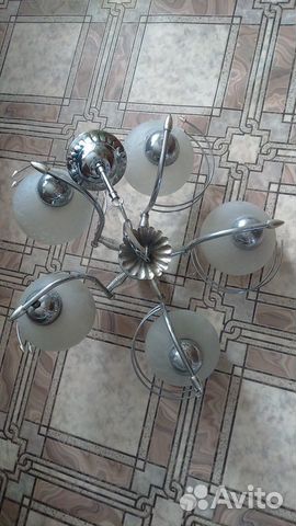 Люстра 5 плафонная, цоколь Е27