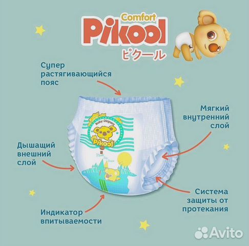 Подгузники-Трусики PikoolComfort М, L, XL